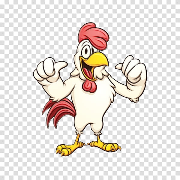 chicken cartoon rooster bird beak, Watercolor, Paint, Wet Ink, Animation, Live transparent background PNG clipart