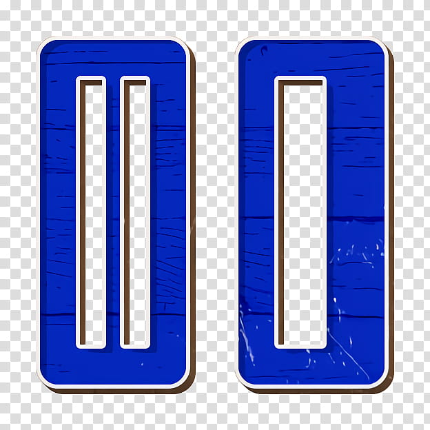 audio icon control icon media icon, Music Icon, Pause Icon, Stop Icon, Electric Blue, Rectangle transparent background PNG clipart