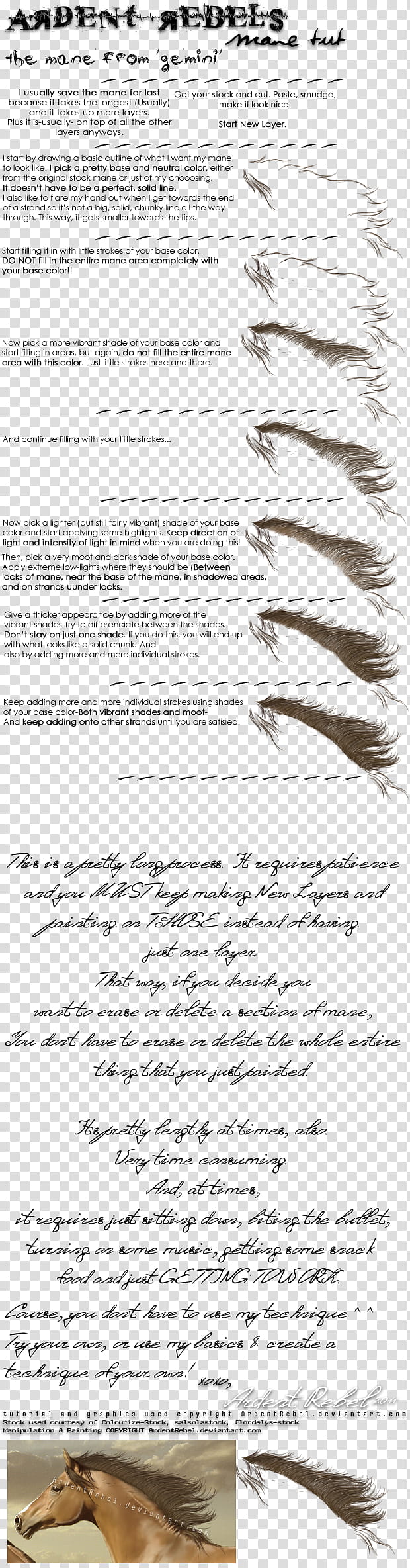 Ardent Rebel Mane Tutorial transparent background PNG clipart