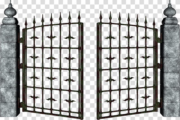 illustration of brown steel gate transparent background PNG clipart