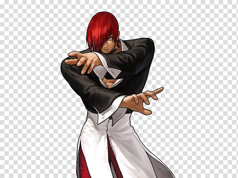Iori Yagami NGBC Victory, male with red hair game character transparent background PNG clipart