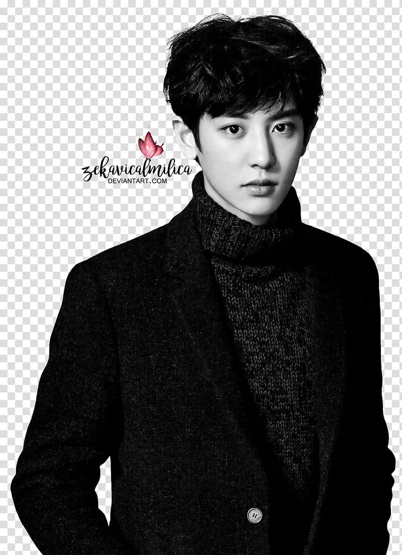 EXO Chanyeol  Season Greetings, men's black coat transparent background PNG clipart