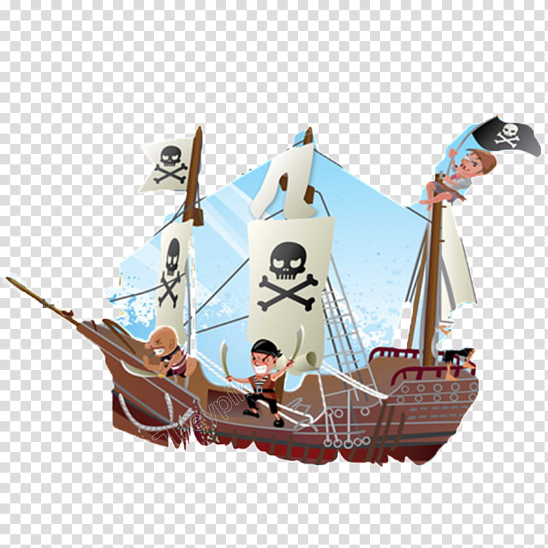 Pirate Ship, Cartoon, Caravel, Watercraft, Corsair Components, Vehicle ...