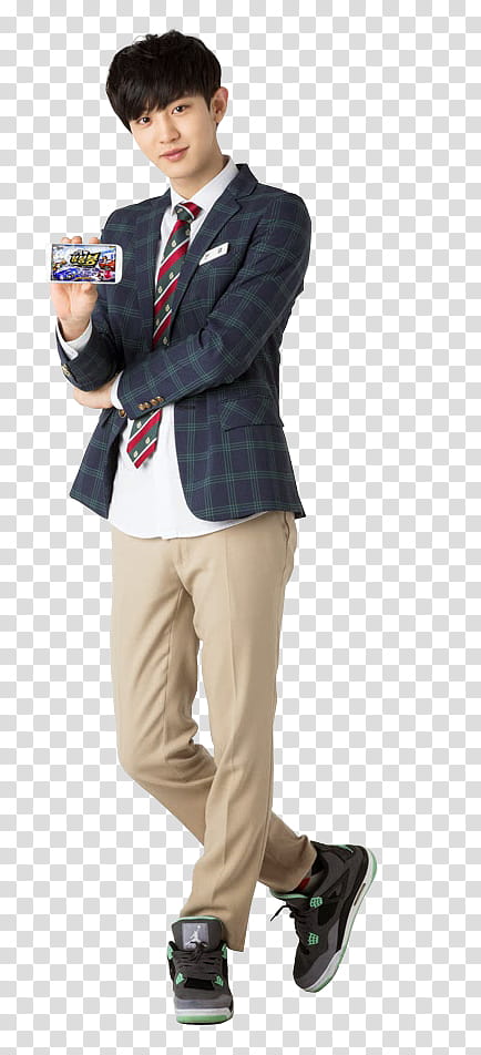 man in plaid suit jacket and khaki pants transparent background PNG clipart