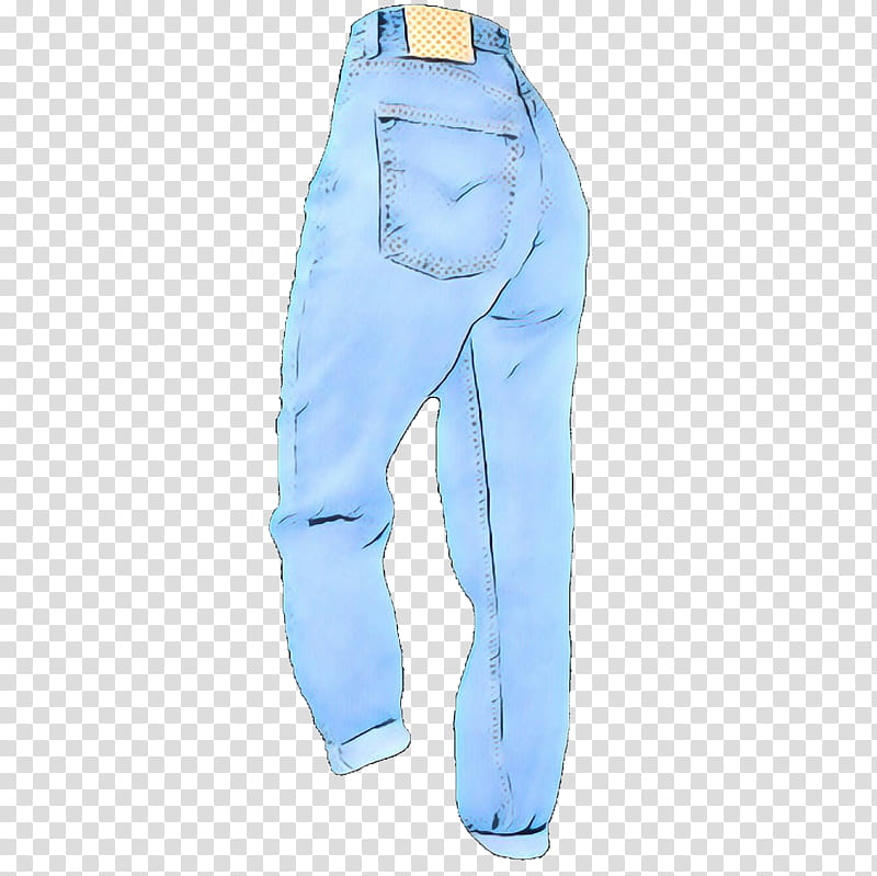 clothing jeans blue denim trousers, Pop Art, Retro, Vintage, Textile, Pocket, Sportswear, Active Pants transparent background PNG clipart