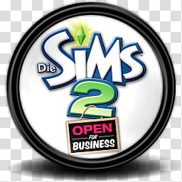 Game  Black, Die Sims  Open for Business icon transparent background PNG clipart