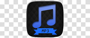 Marei Icon Theme, blue and black MP3 icon transparent background PNG clipart thumbnail