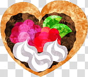 The icons of heart sweets, a-raspberry-tart transparent background PNG clipart
