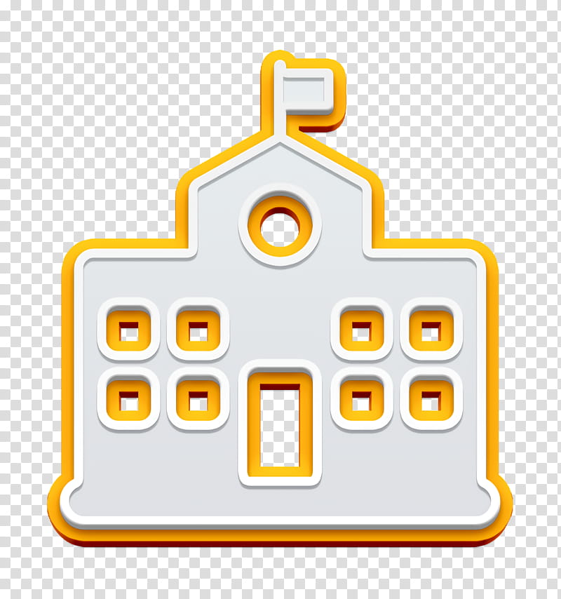 School icon My School icon buildings icon, Yellow, Symbol, Square transparent background PNG clipart