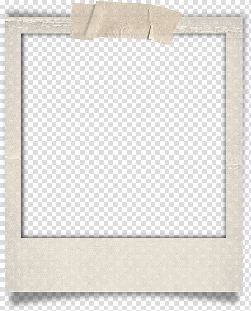 MARCOS POLAROID , white and brown polka-dot border template transparent background PNG clipart