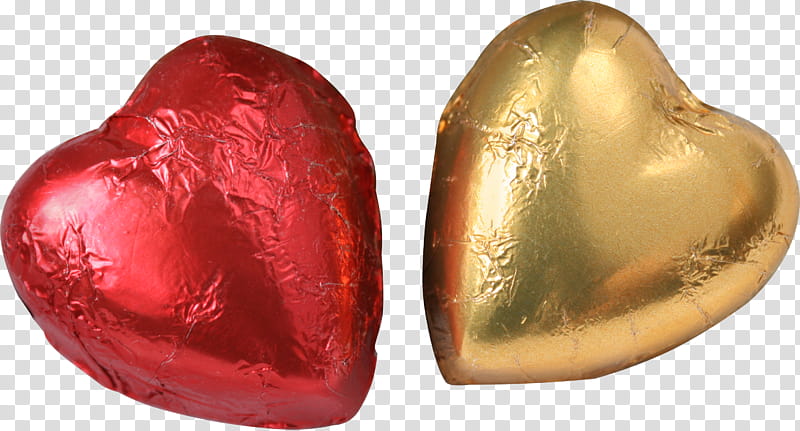 Red and golden heart, two red and gold heart balloons transparent ...