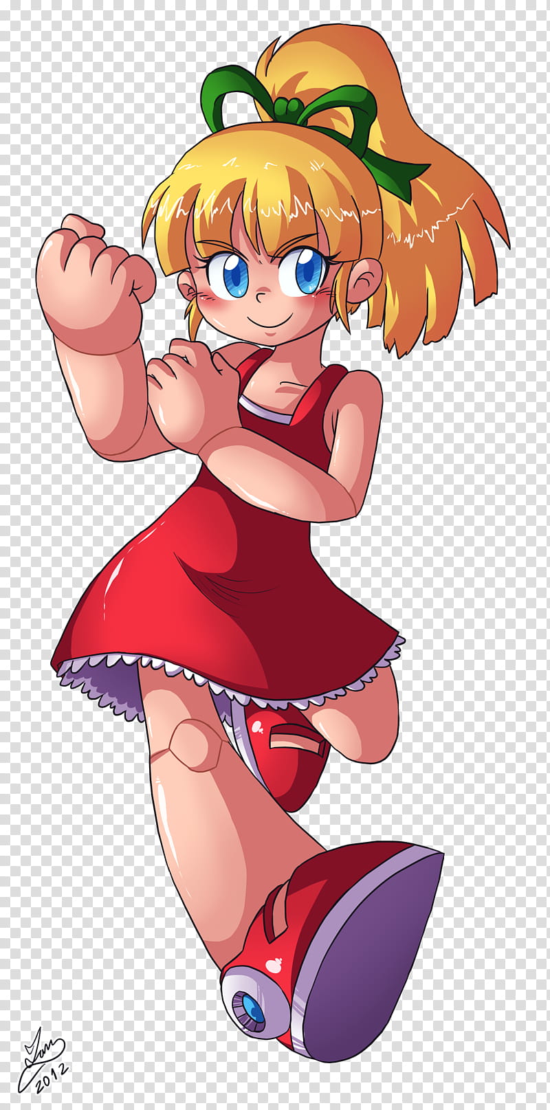 Rockman th Classic Roll, girl cartoon character transparent background PNG clipart