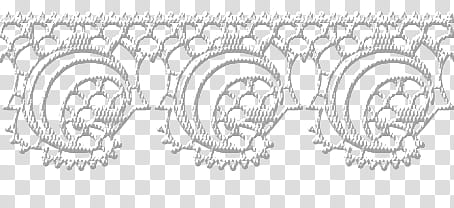 gray line art drawing of lace transparent background PNG clipart