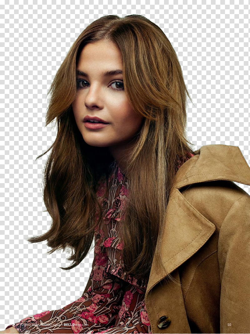 STEFANIE SCOTT, woman wearing brown leather coat transparent background PNG clipart