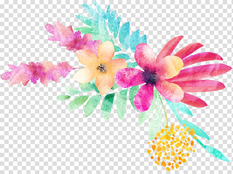 Watercolor Pink Flowers, Floral Design, Watercolor Painting, Flowers In Watercolour, Watercolour Flowers, Cut Flowers, Tumblr, Plant transparent background PNG clipart