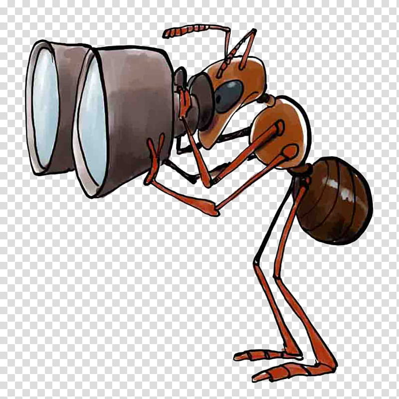 Magnifying Glass, Ant, Observation, Eurasian Water Shrew, Pterygota, Binoculars, Cartoon, Mascot transparent background PNG clipart