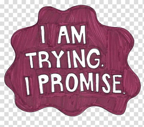 F IminLove, I am Trying I Promise text transparent background PNG clipart