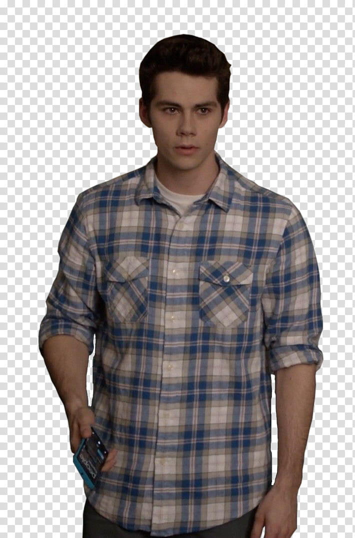 Sterek S Ep , man wearing blue and white plaid dress shirt transparent background PNG clipart