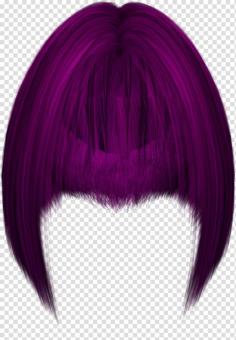 Hairstylez , purple hair wig transparent background PNG clipart