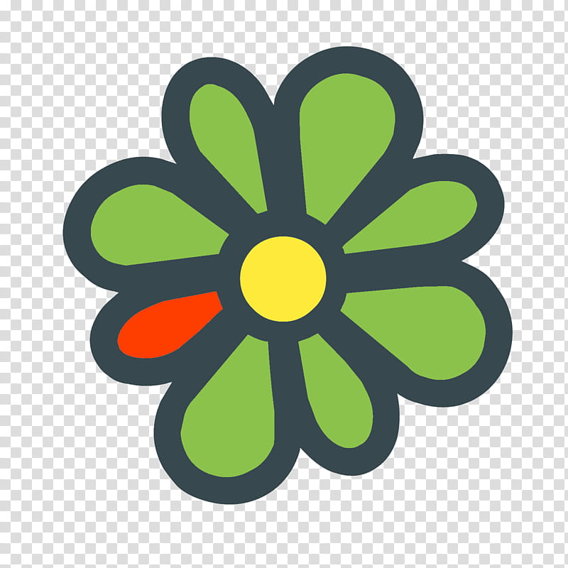 Social Media Icons, Icq, Instant Messaging, Internet, Line, Share Icon, Flower, Green transparent background PNG clipart