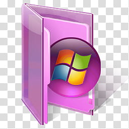 Vista Style RTM Pink Icon, media center folder rtm transparent background PNG clipart