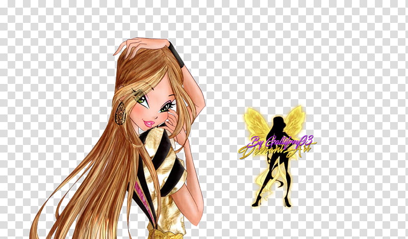 Winx Club Flora Fashion Gold Couture transparent background PNG clipart