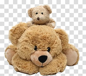 Dollhouse, two brown bear plush toys transparent background PNG clipart