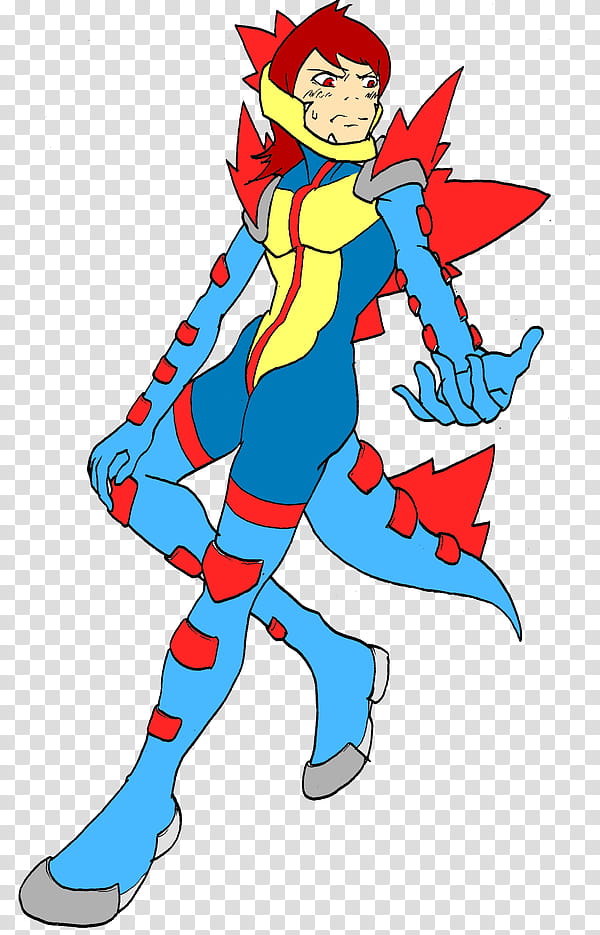 Pokeman Feraligatr Silver, man in red and blue suit illustration transparent background PNG clipart