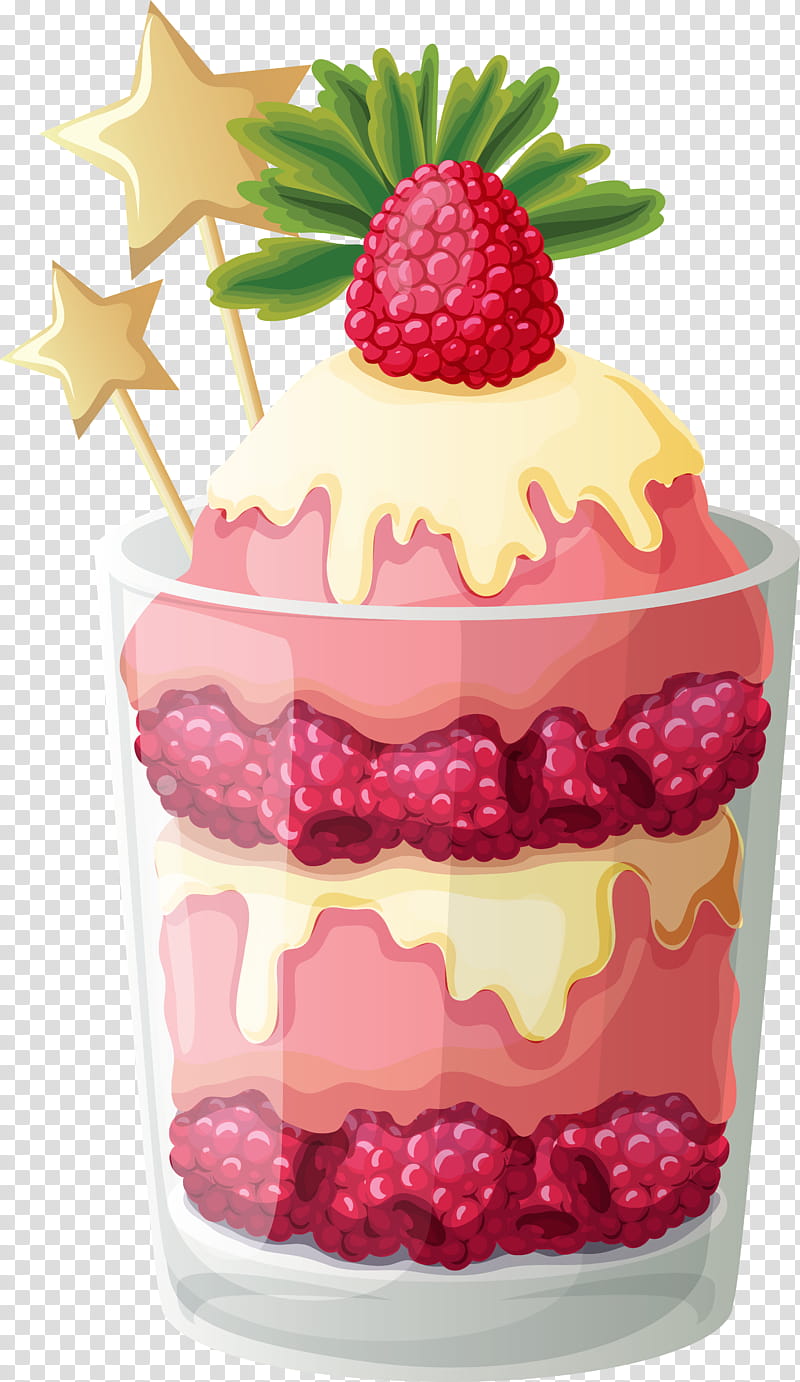 Frozen Food, Ice Cream, Parfait, Dessert, Cupcake, Sundae, Fruit, Raspberry transparent background PNG clipart