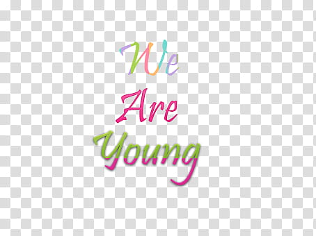 We are Young transparent background PNG clipart