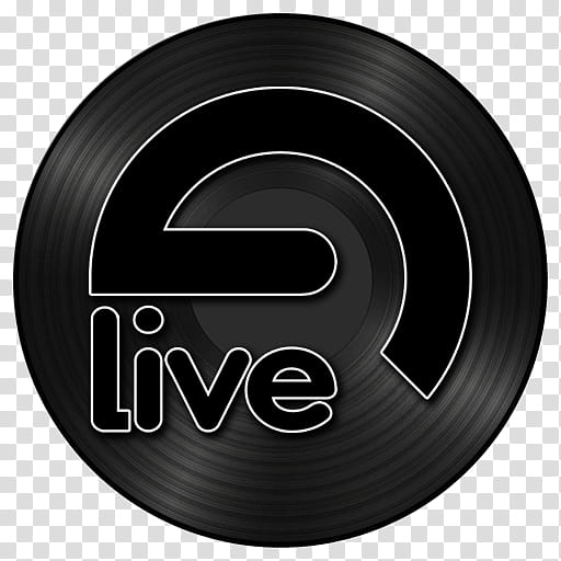 Ableton Live v, Ableton Live Logo Black Vinyl transparent background PNG clipart