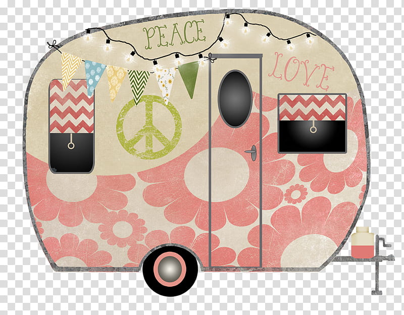 Camping, Campervans, Caravan, Semitrailer Truck, Vehicle, Pink transparent background PNG clipart