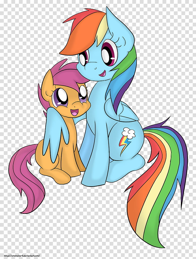 Rainbow Dash and Scootaloo, My Little Pony illustration transparent background PNG clipart