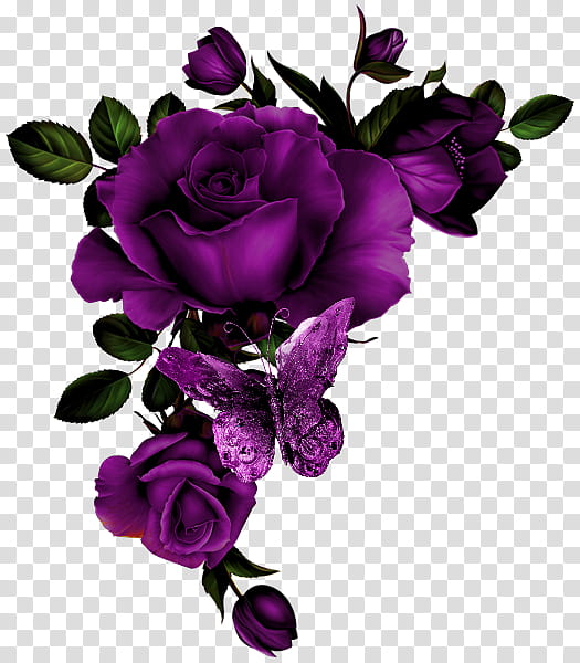 Bouquet Of Flowers Drawing, Rose, Black Rose, Purple, Watercolor Painting, Floral Design, Cut Flowers, Blue Rose transparent background PNG clipart