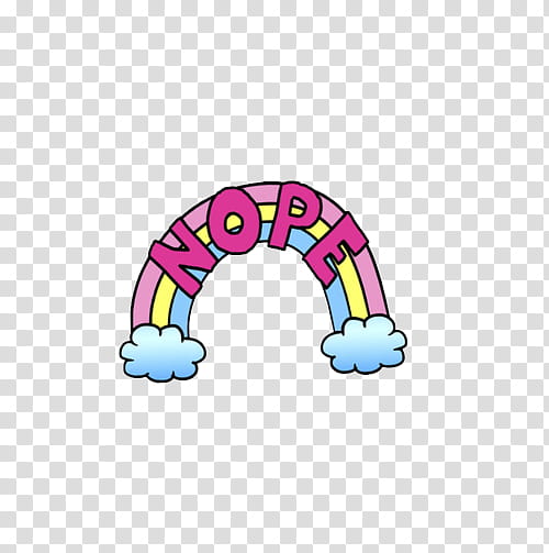 , Nope rainbow art transparent background PNG clipart