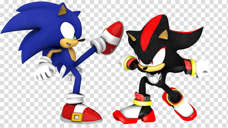 Sonic vs Shadow, Sonic X render, Sonic the Hedgehog fighting against Shadow illustration transparent background PNG clipart