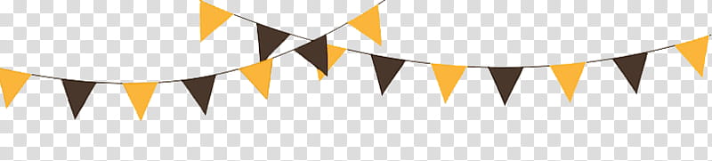 Watchers Feliz Halloween, yellow and black pennants transparent background PNG clipart