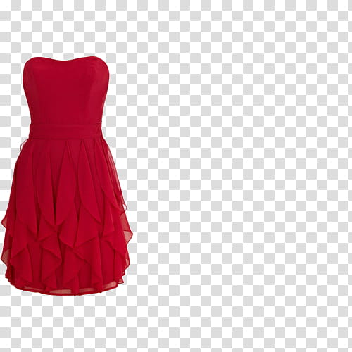 Clothes, women's red strapless dress transparent background PNG clipart