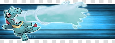 Totodile Banner, Pokemon illustration transparent background PNG clipart