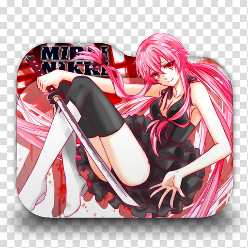 Mirai Nikki Anime Folder Icons by Knives, Mirai Nikki transparent