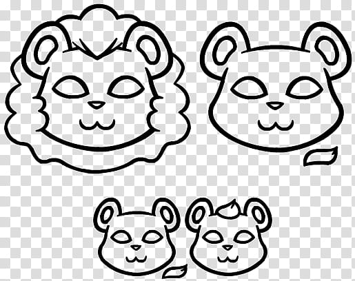 FU Lion face lines transparent background PNG clipart