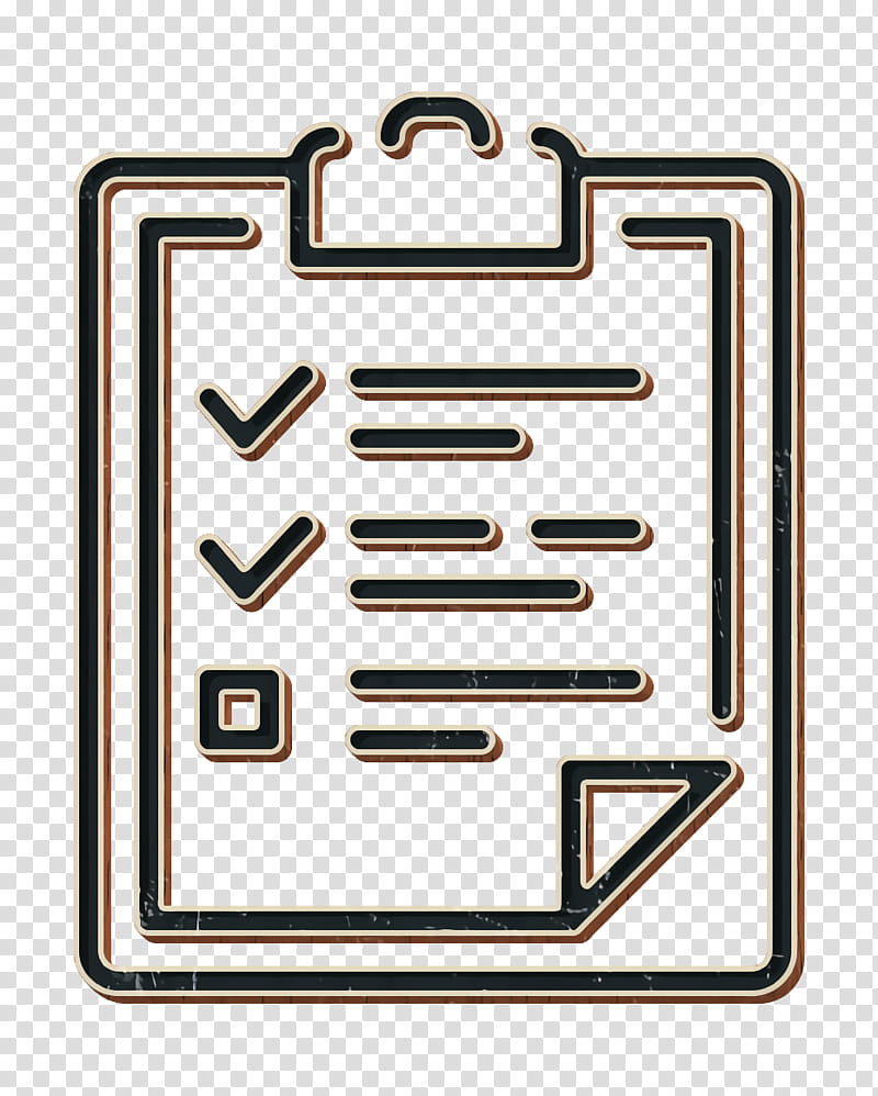 check list icon clipboard icon list icon, Line, Rectangle transparent background PNG clipart
