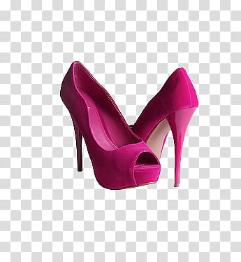 pair of pink peep-toe pumps transparent background PNG clipart