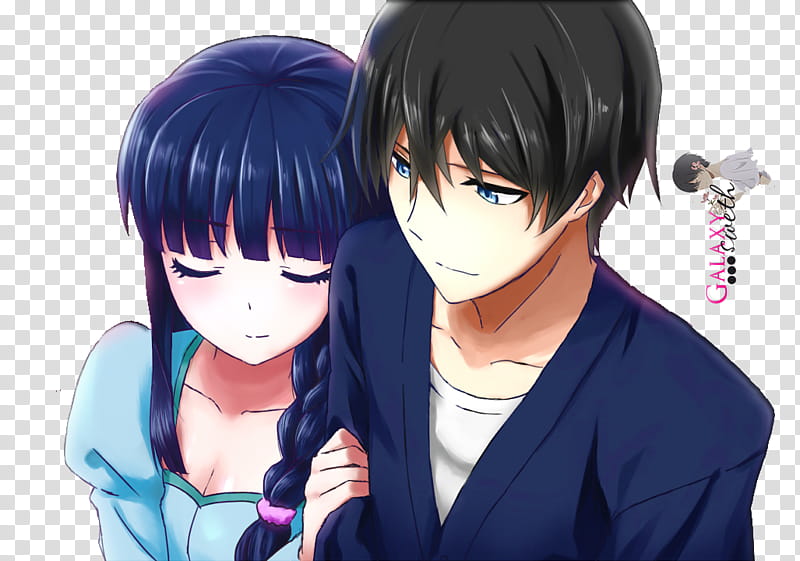 Mahouka Koukou no rettousei RENDER, male and female characters illustration transparent background PNG clipart
