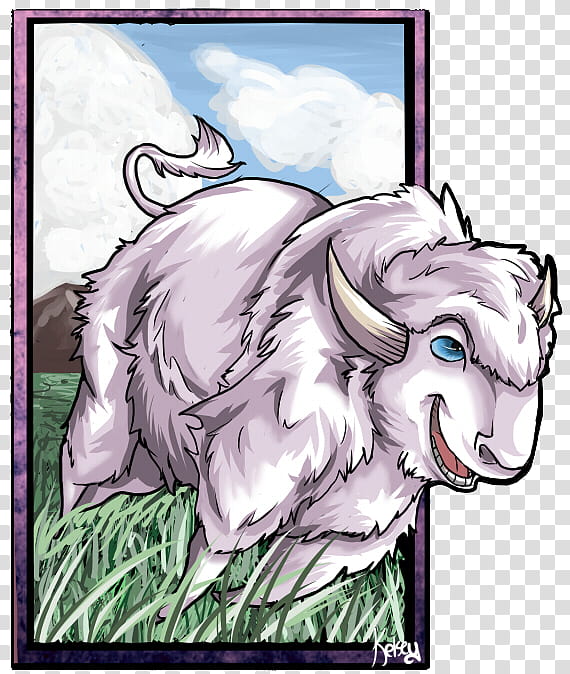 White Buffalo transparent background PNG clipart