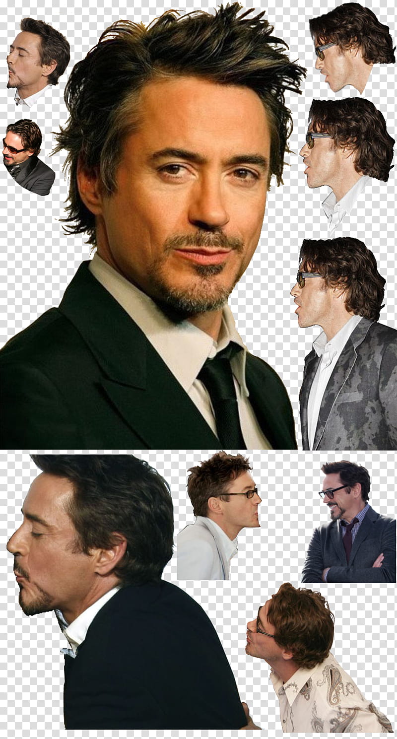 Robert Downey Jr RDJ Kissy face lot transparent background PNG clipart