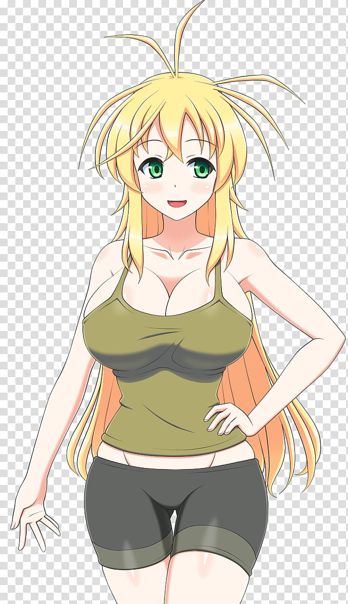 Pose..., female anime character transparent background PNG clipart