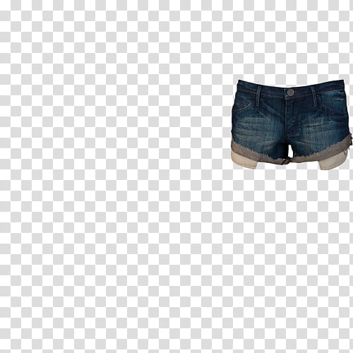Clothes, blue denim short shorts transparent background PNG clipart