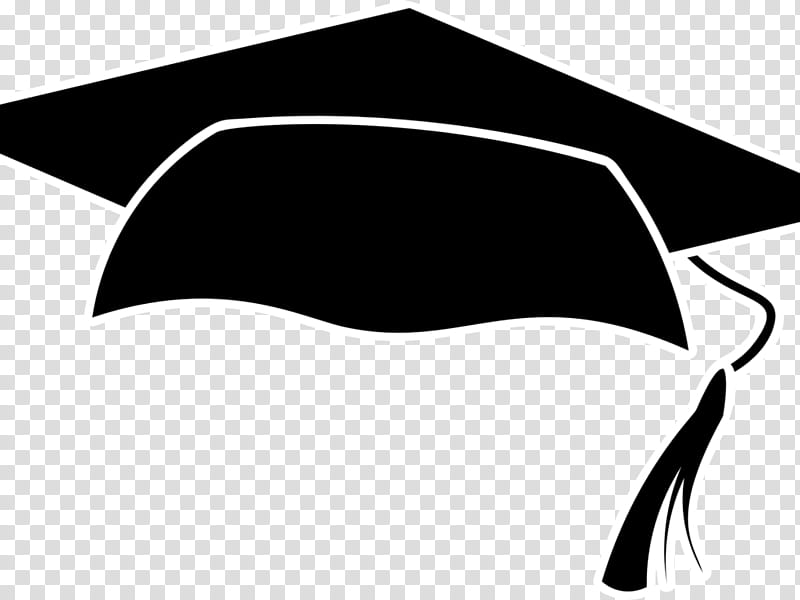 School Black And White, Graduation Ceremony, Square Academic Cap, Graduate University, Academic Dress, Diploma, Hat, Silhouette transparent background PNG clipart