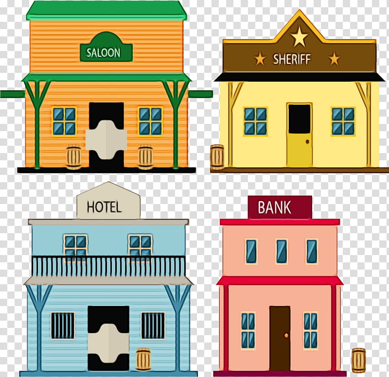 house dollhouse architecture facade, Watercolor, Paint, Wet Ink, Building, Home transparent background PNG clipart